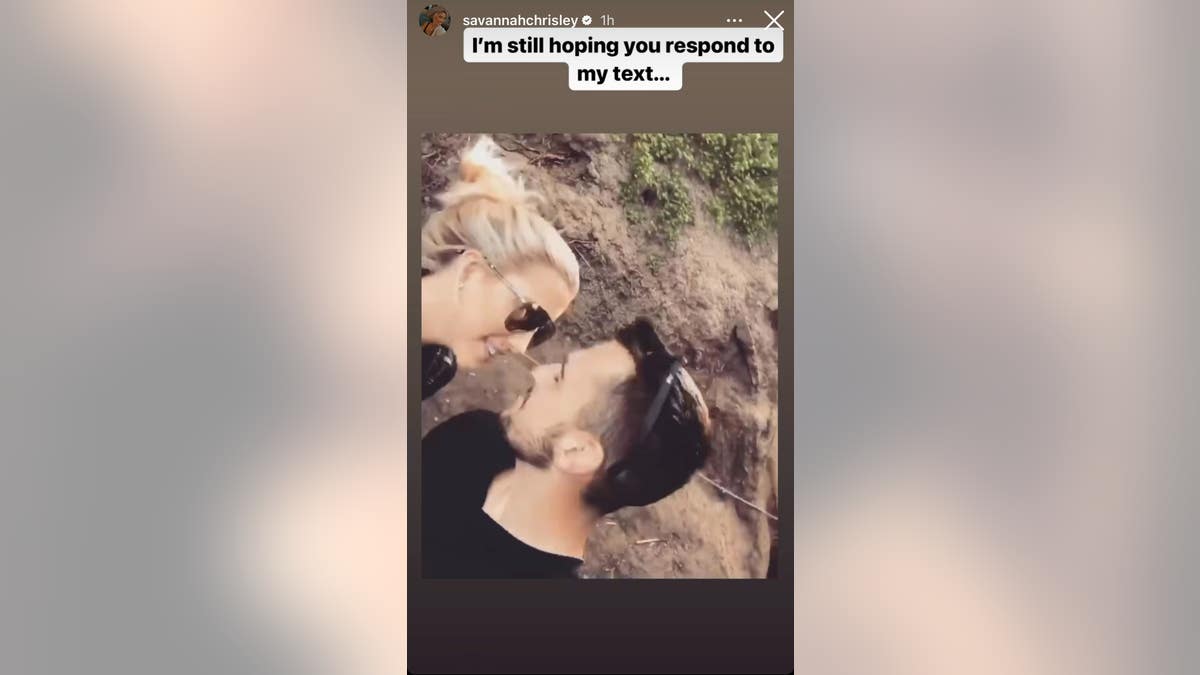 savannah chrisley and nic kerdiles kissing in her instagram post about hoping he will respond to her text