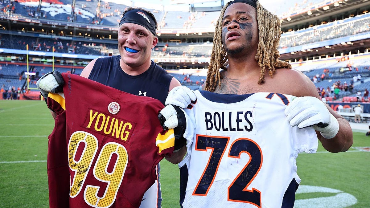 Garett Bolles trades jerseys