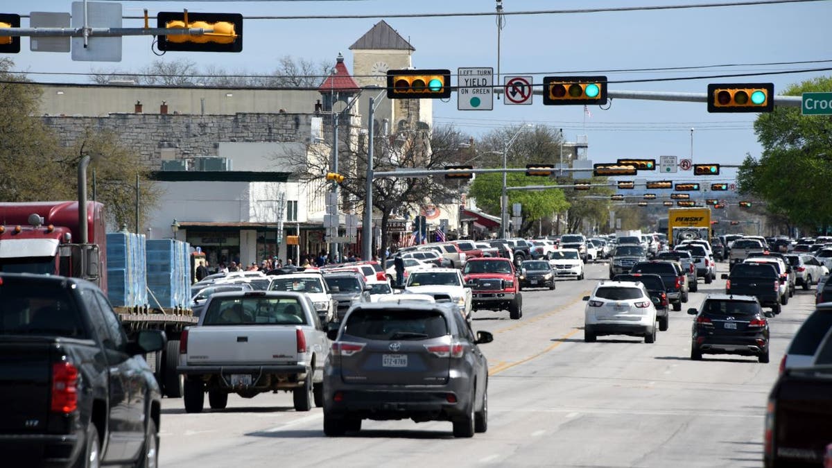 Cars driving in Texas