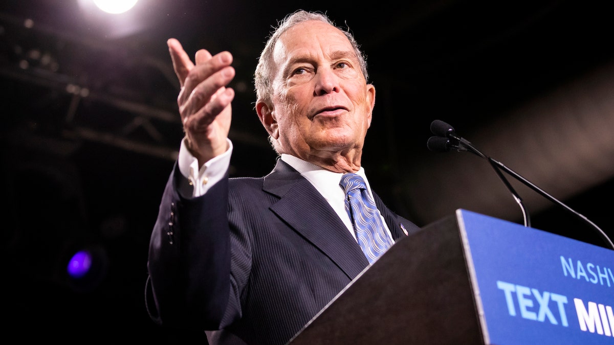 NASHVILLE, TN - FEBRUARY 12: Democratic presidential candidate former New York City Mayor Mike Bloomberg delivers remarks during a campaign rally on February 12, 2020 in Nashville, Tennessee. Bloomberg is holding the rally to mark the beginning of early voting in Tennessee ahead of the Super Tuesday primary on March 3rd. (Photo by Brett Carlsen/Getty Images) *** Local Caption *** Mike Bloomberg