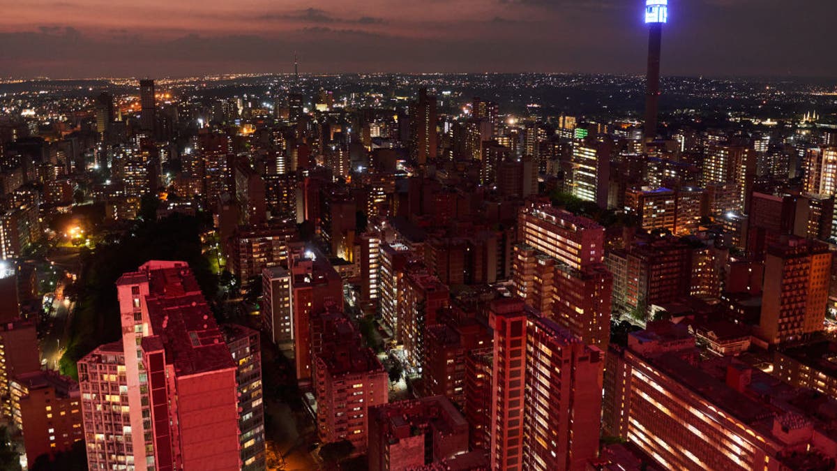 Johannesburg skyline at night