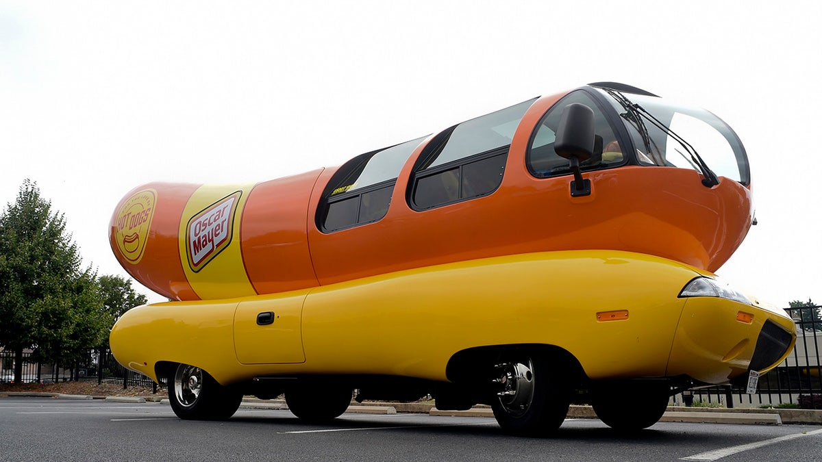 Wienermobile parked in parking lot