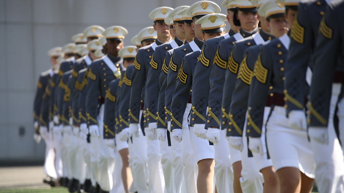 West Point grads walk into graduation