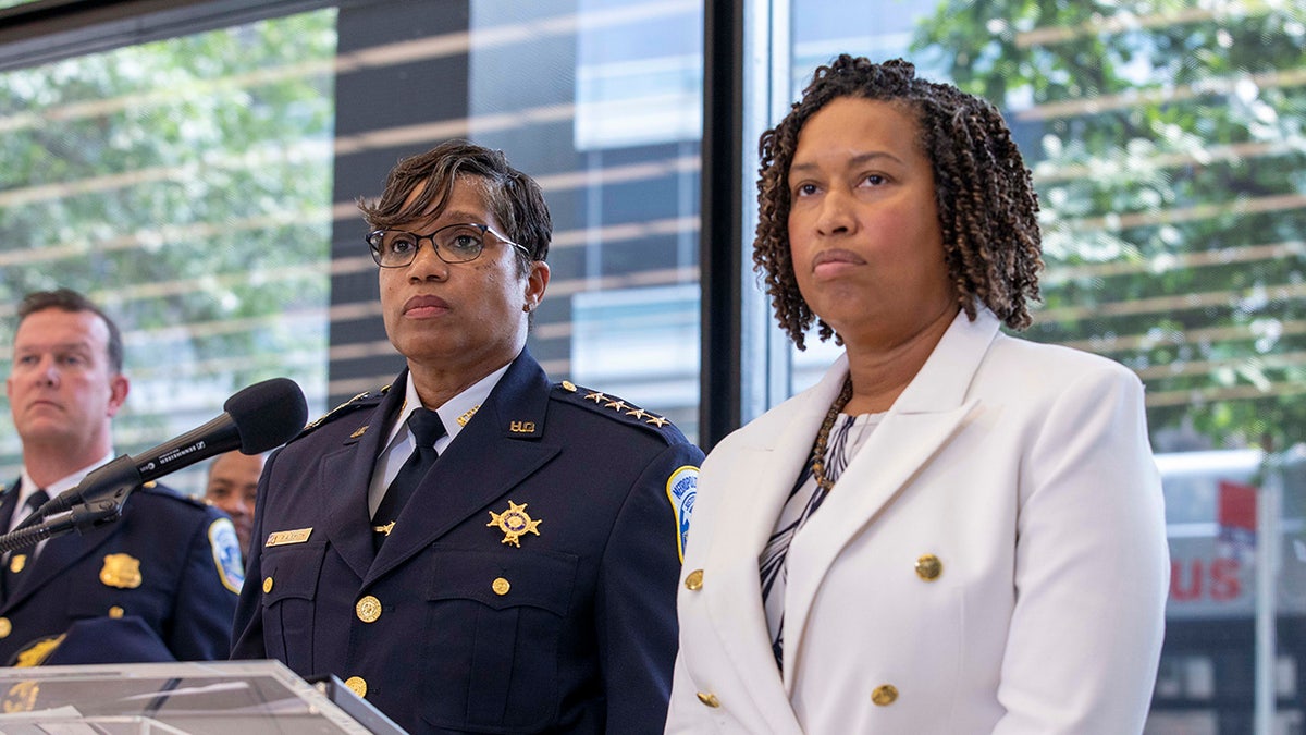 Police chief and Bowser at press conference