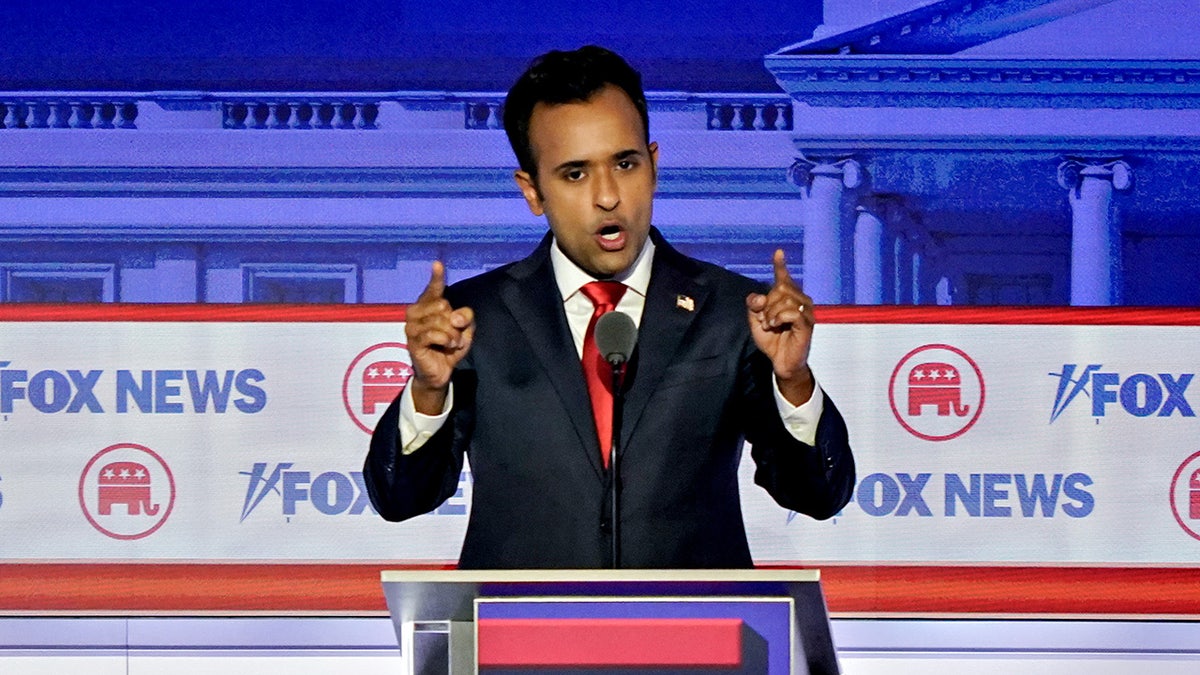 Ramaswamy on first GOP debate stage in Milwaukee