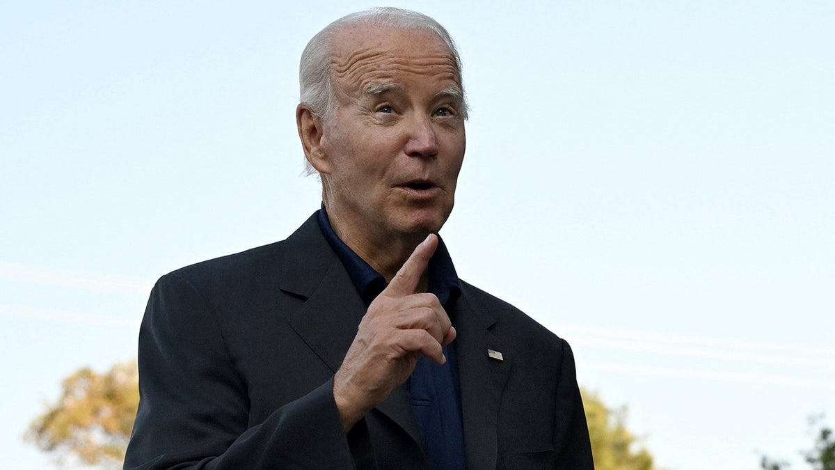 Biden talks to reporters in Delaware