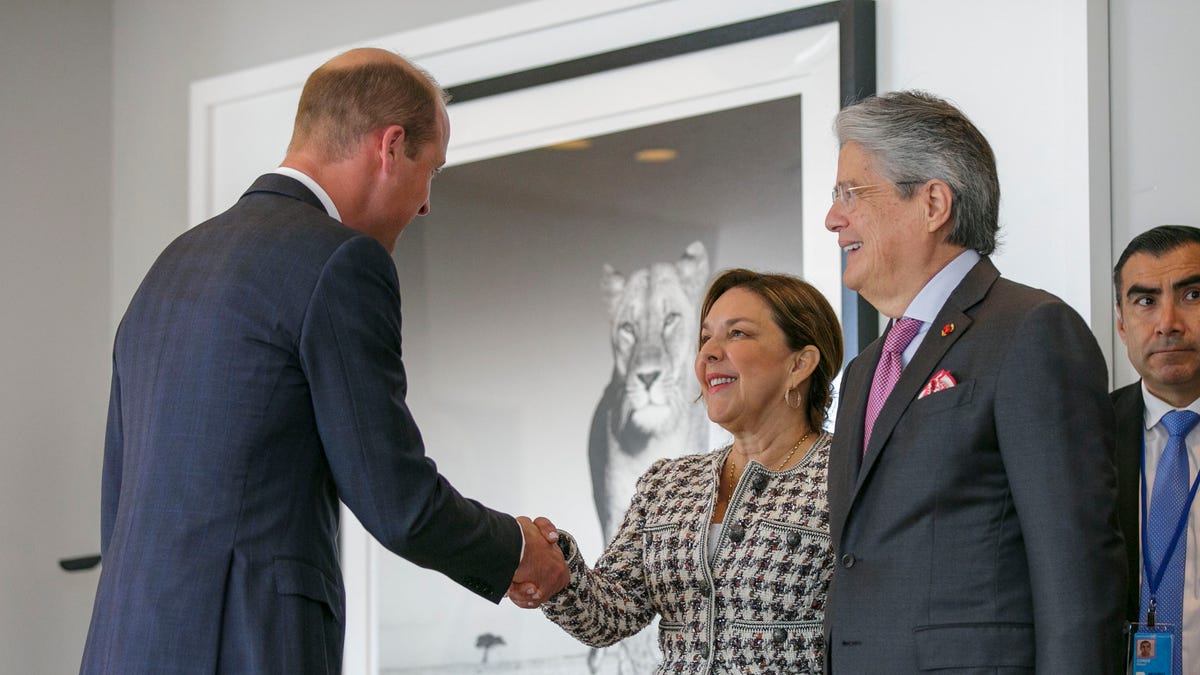 Prince William with President of Ecuador Lasso Mendoza