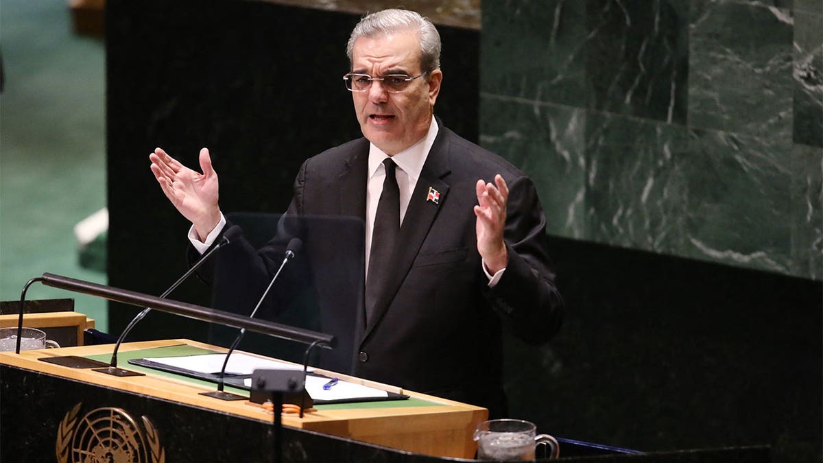 Dominican President Luis Abinader speaks to the U.N. General Assembly