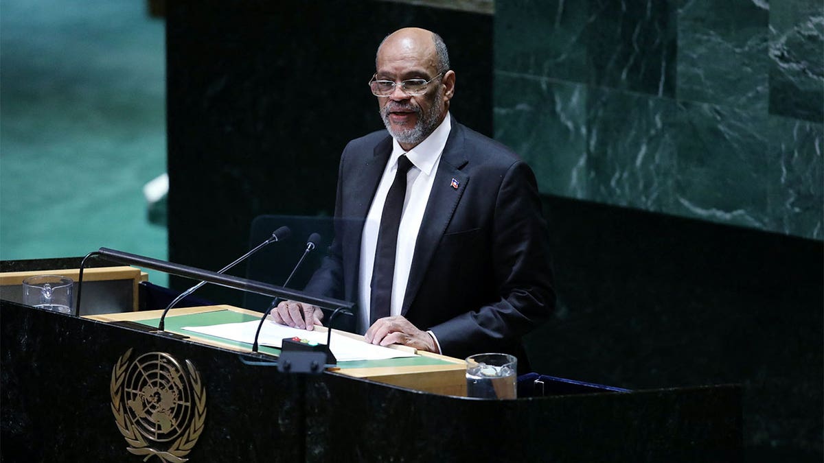 Haitian Prime Minister Ariel Henry addresses the 78th United Nations General Assembly