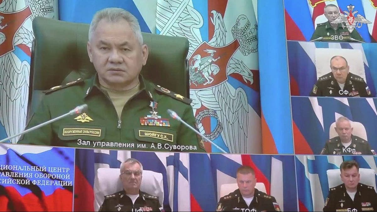 Viktor Sokolov in video conference call with Russian leaders