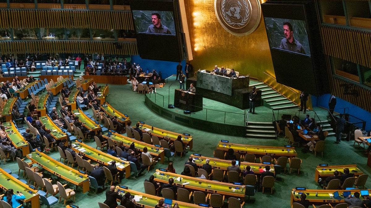 Zelensky accuses Russia of blackmailing food supplies and carrying out ‘genocide’ against Ukraine in UN speech
