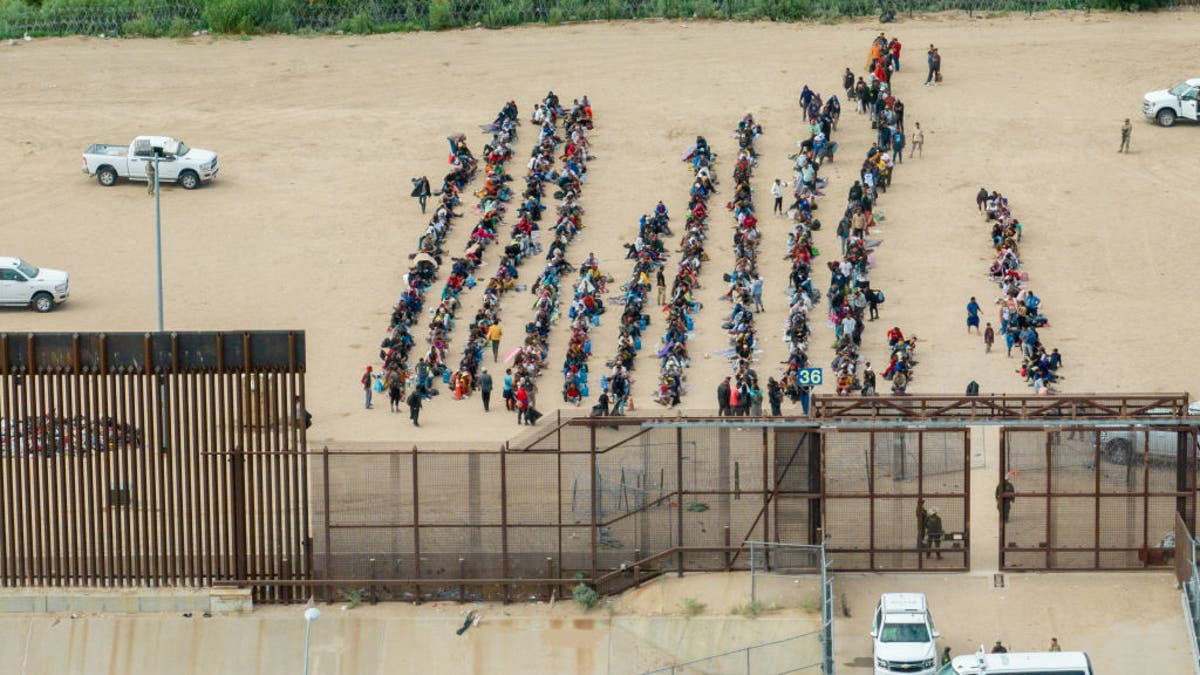 Migrants at the border in Texas