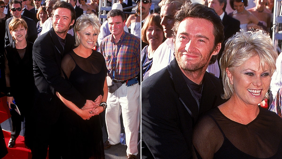 Hugh Jackman and his wife in 1999