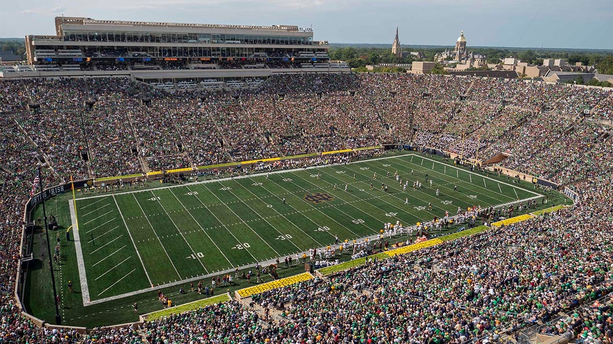 A view of Notre Dame stadium