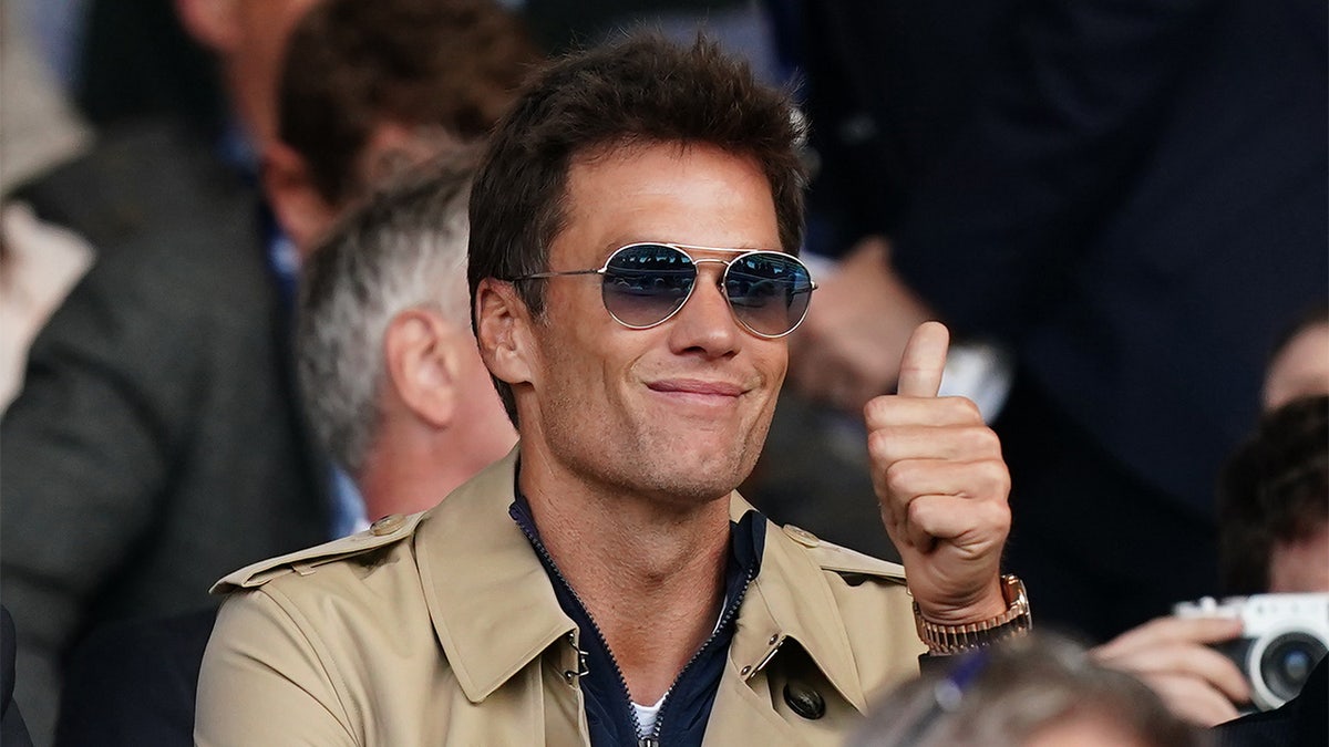 Tom Brady attends the Sky Bet Championship match