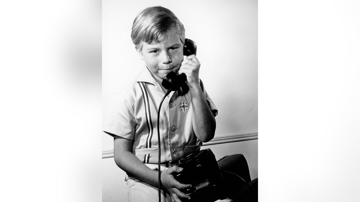 Stanley Livingston holding the phone as a child on My Three Sons