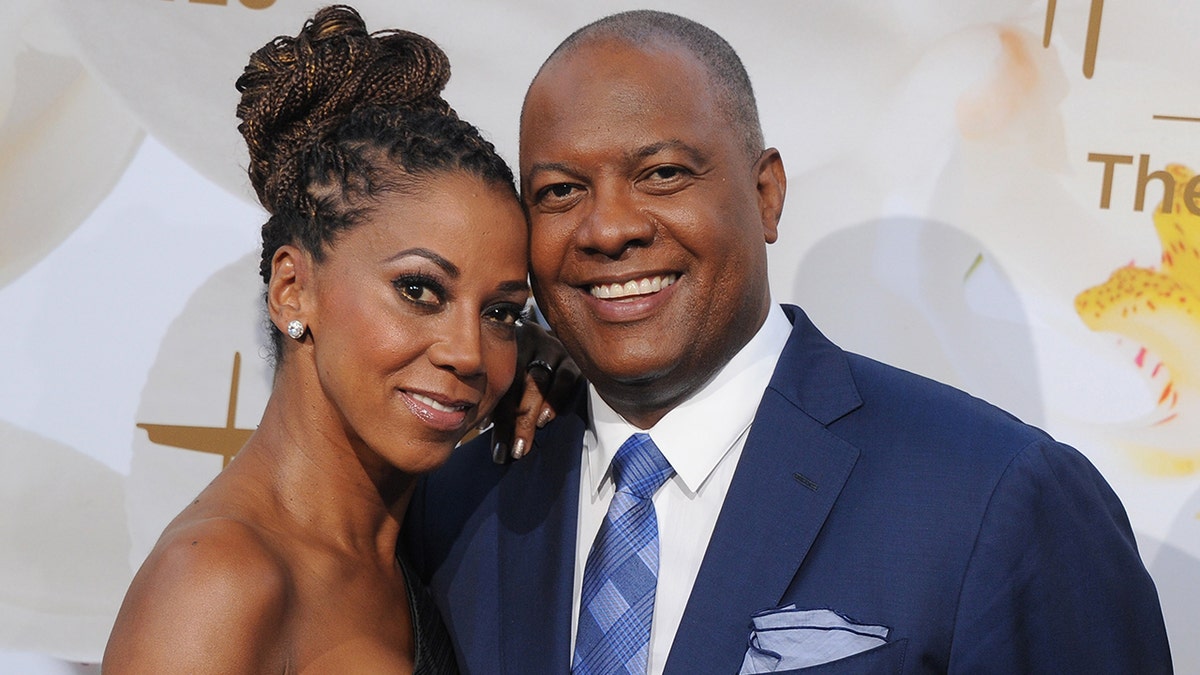 Holly Robinson Peete and Rodney in 2017 at an event