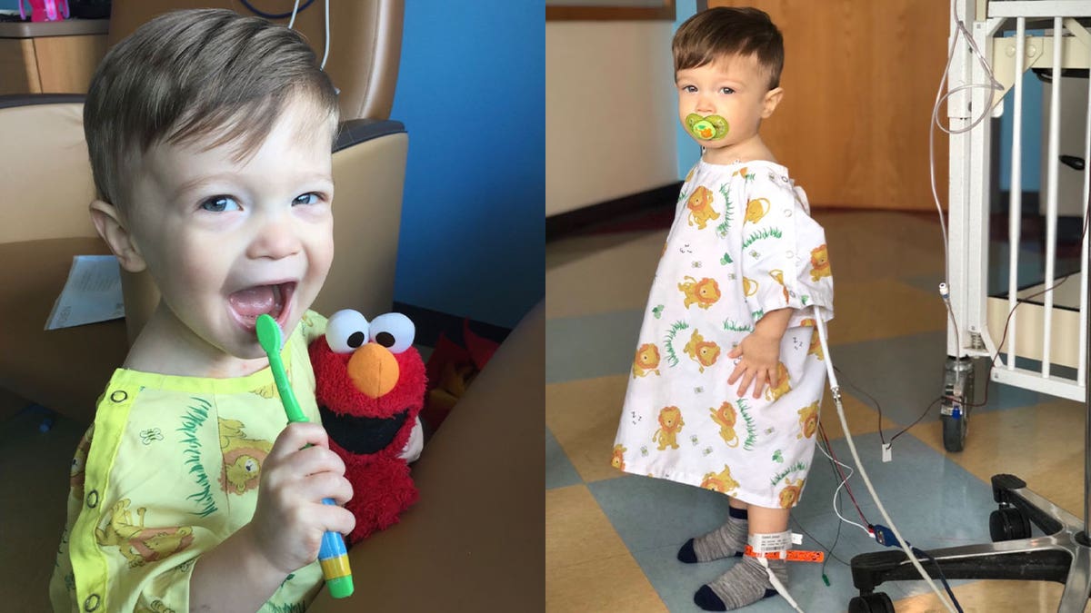 Joey Gaskell, leukemia patient, at 18 months old