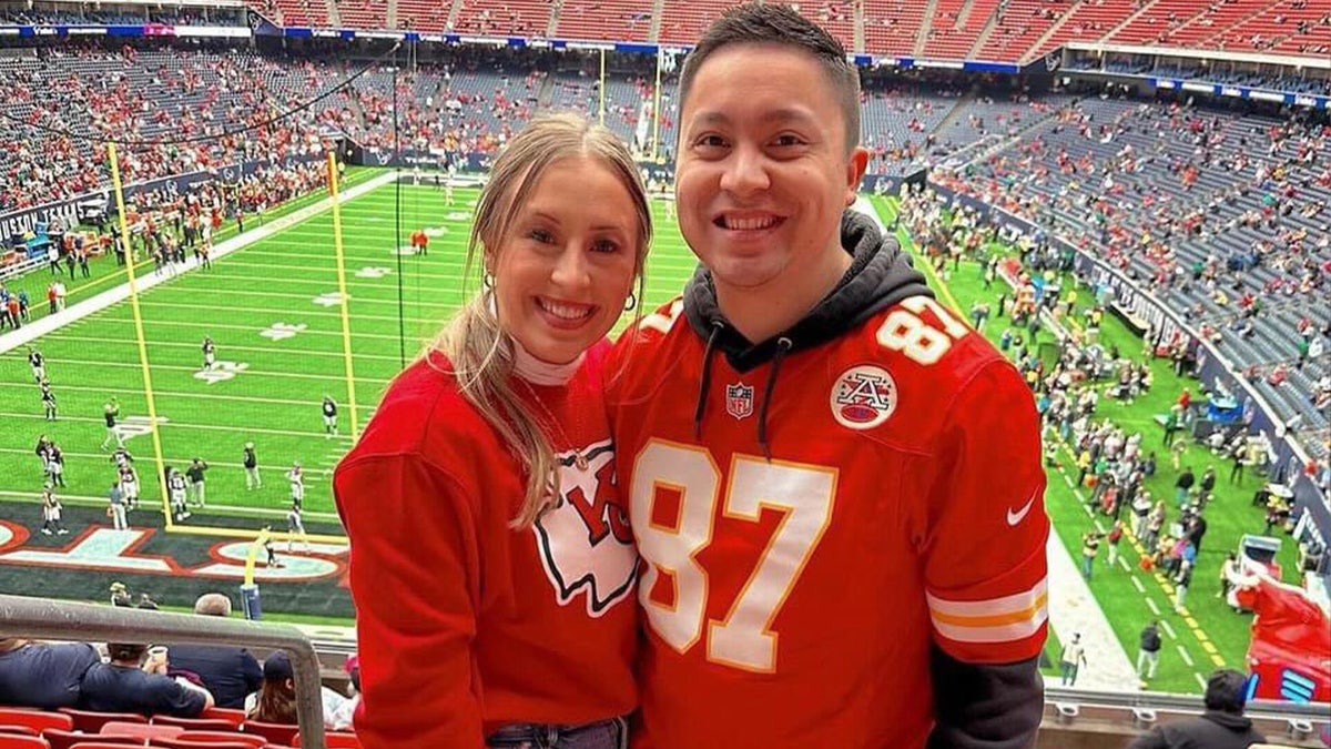 Makayla and Nick Stephens at a Chief's game