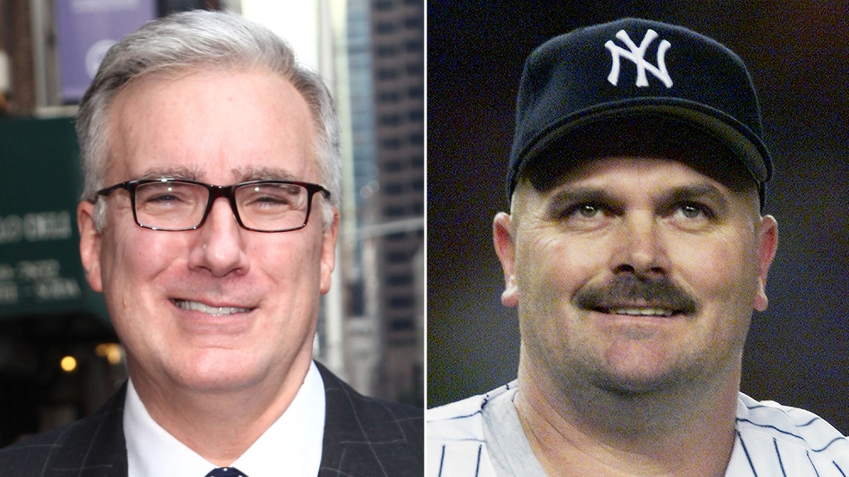 Split photo of Olbermann and Wells