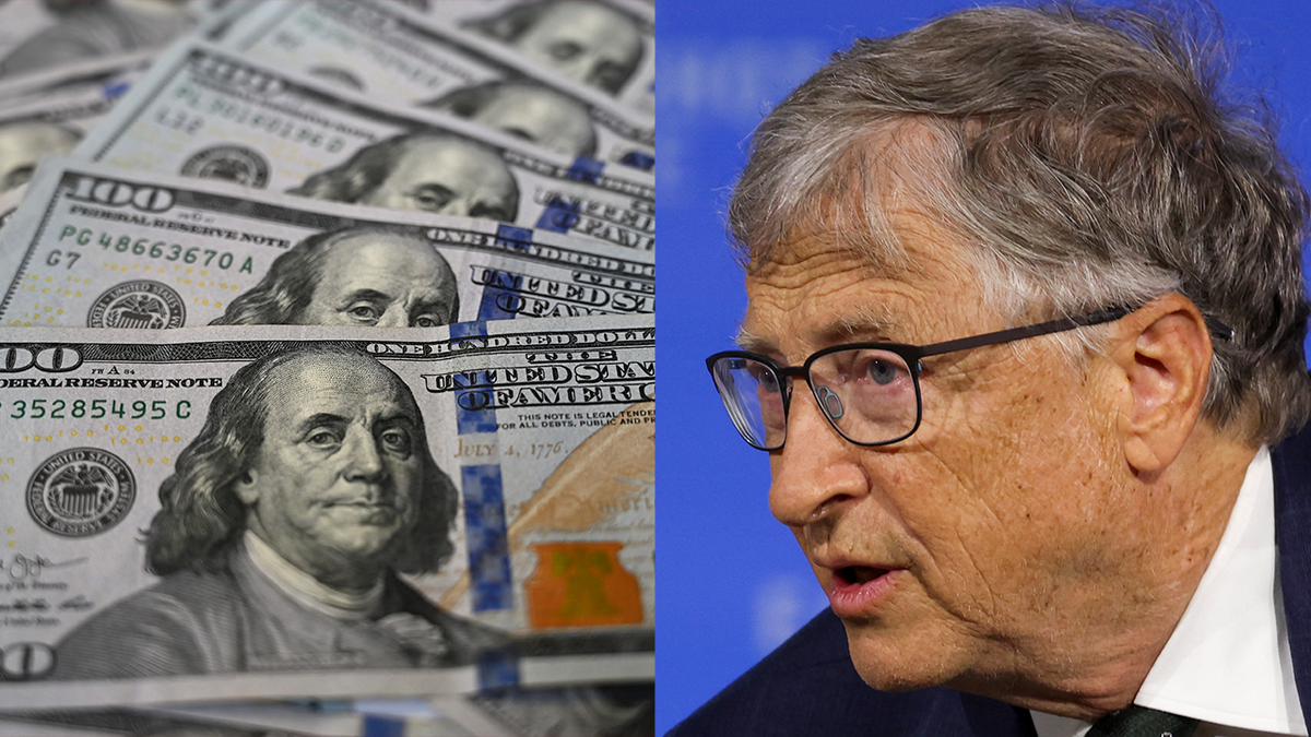 Bill Gates with cash