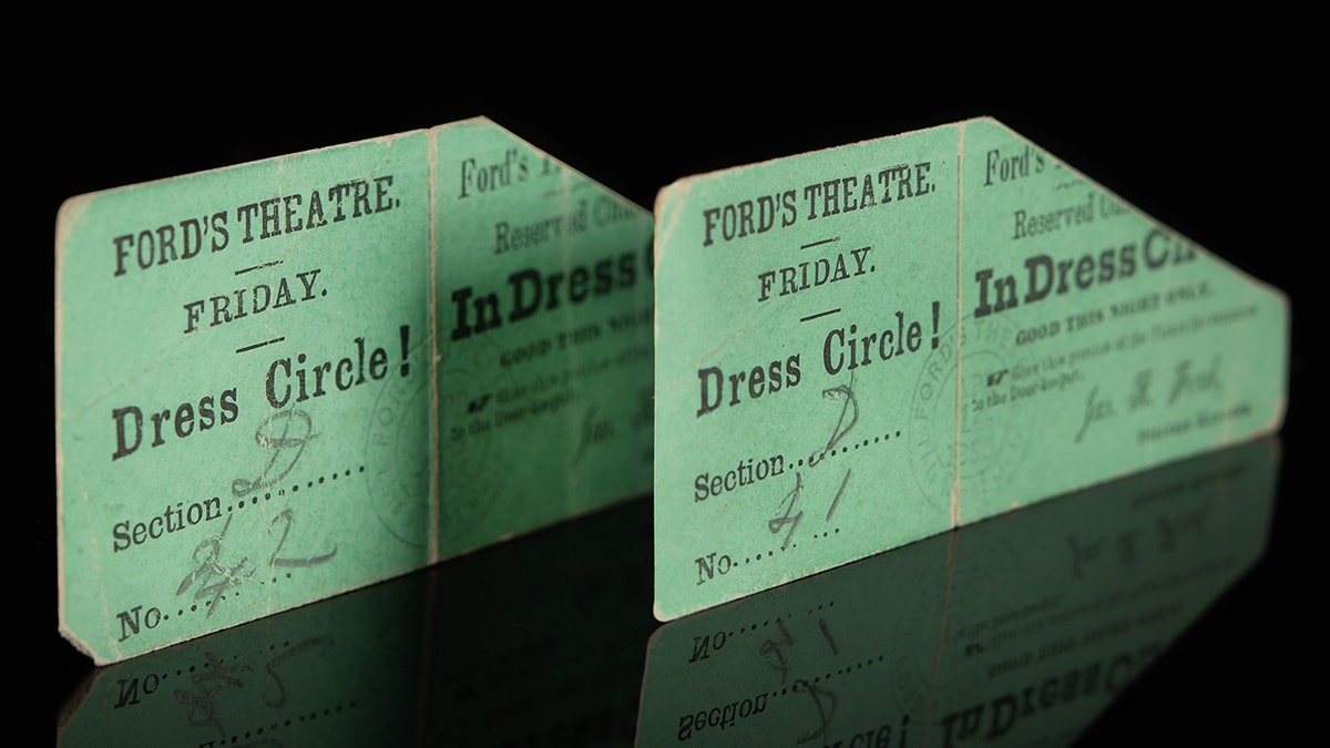Ford’s Theatre tickets from night of Lincoln assassination sell for