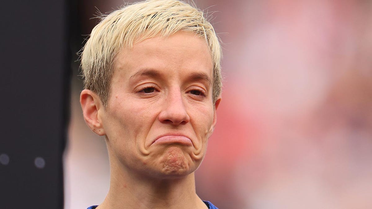 Megan Rapinoe makes a face