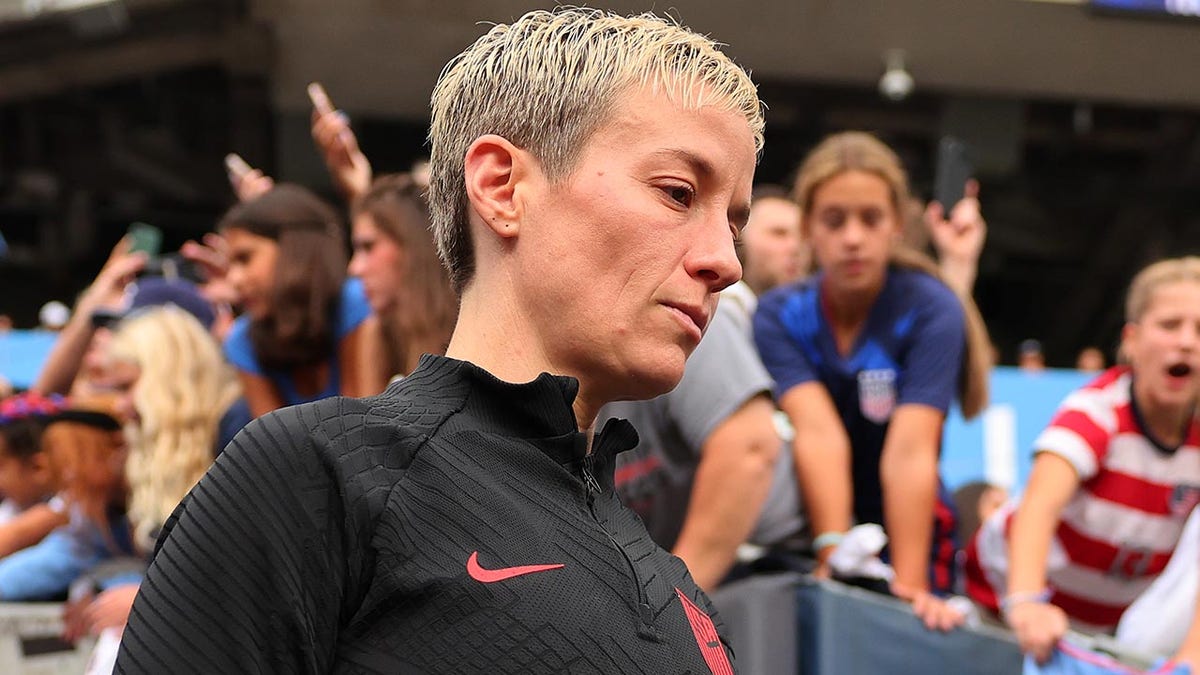 Megan Rapinoe takes the field