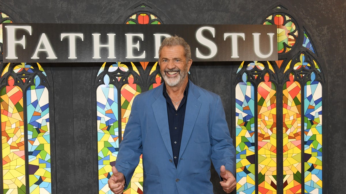Mel Gibson at "Father Stu" premiere