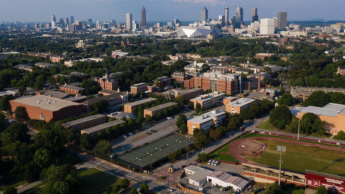 Aerial view of Morehouse College campus