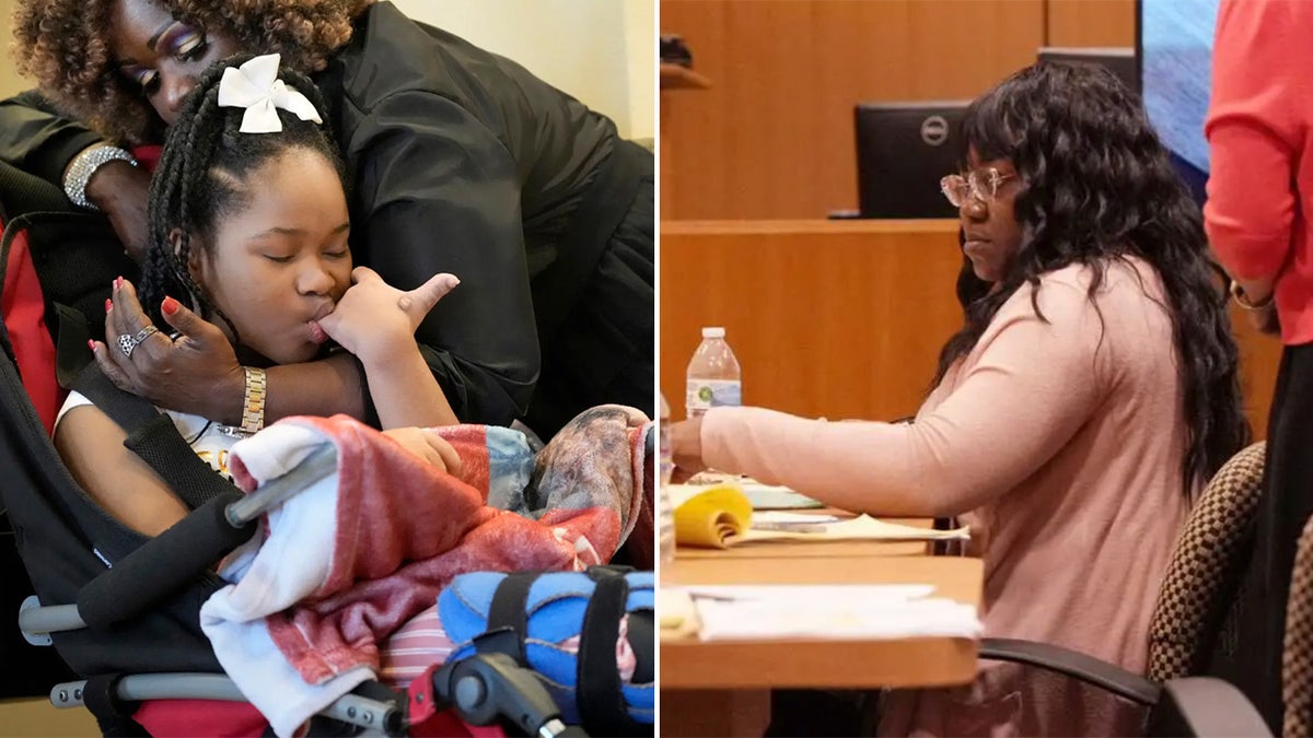 Nevaeh Hall shown with her grandmother.