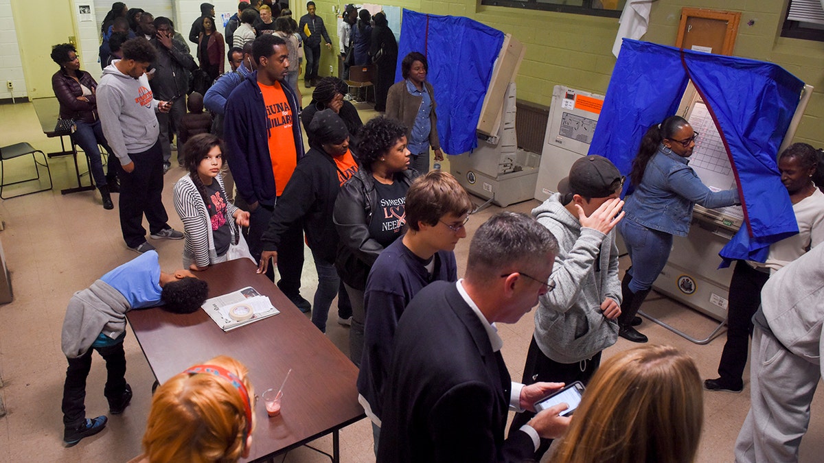 Voting in Philadelphia, Pennsylvania in 2016