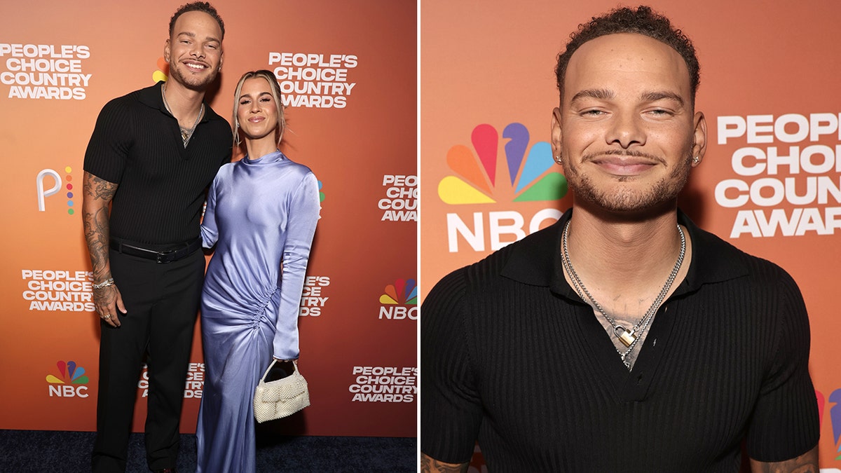 Kane Brown and Katelyn Jae walk Peoples Choice Country Awards red carpet in Nashville