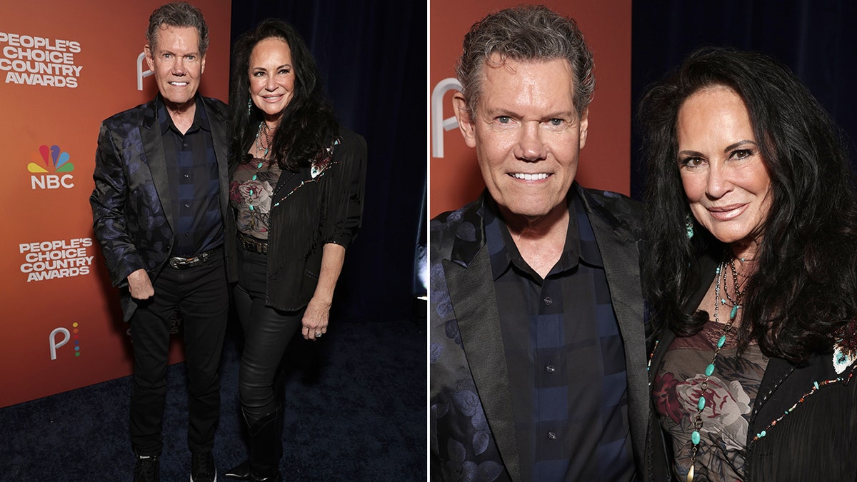 Randy Travis and wife Mary smile on red carpet at People's Choice Country awards