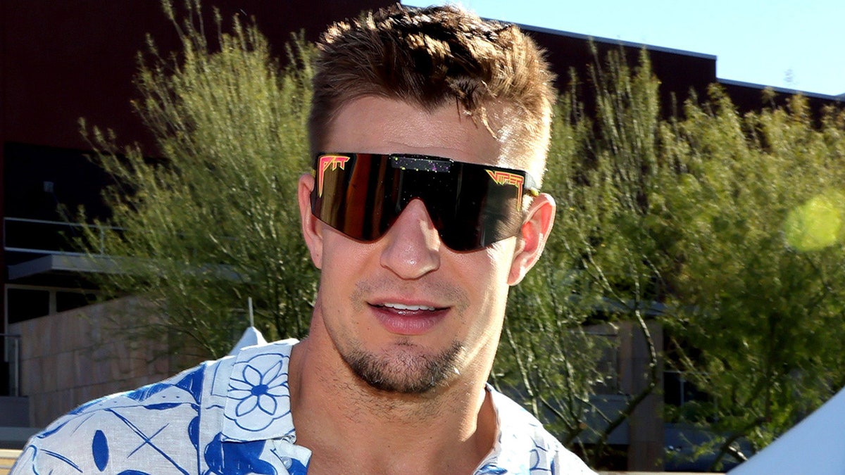 Rob Gronkowski in Super Bowl party mode