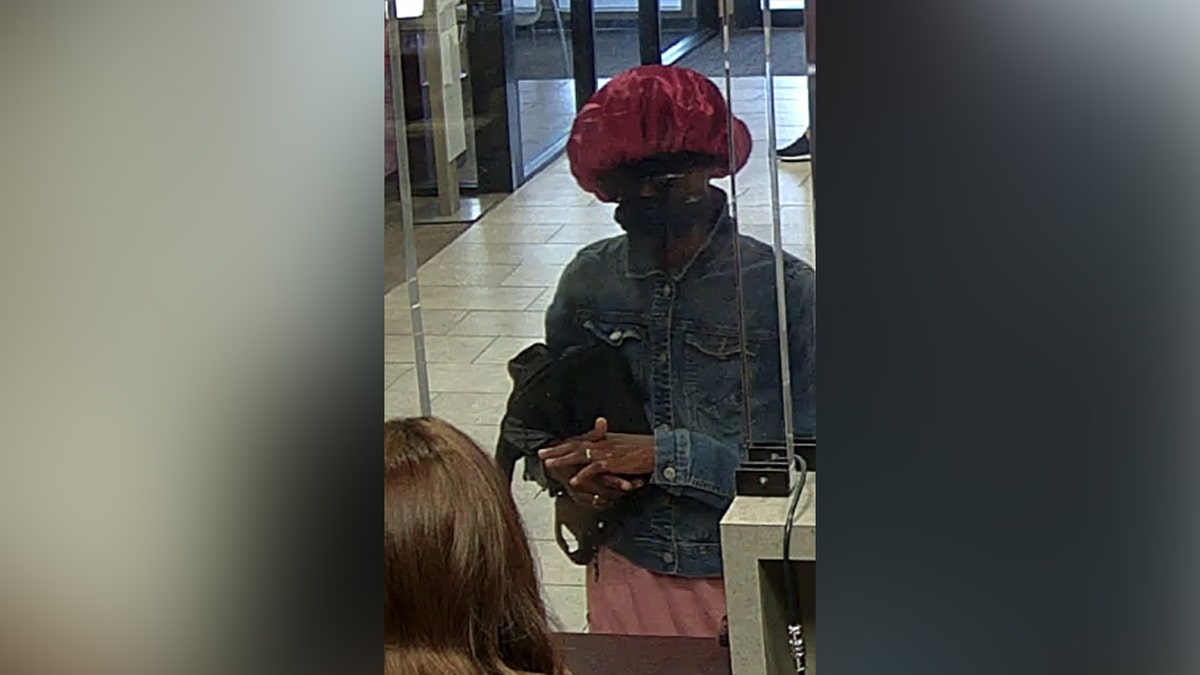 Robbery suspect at teller