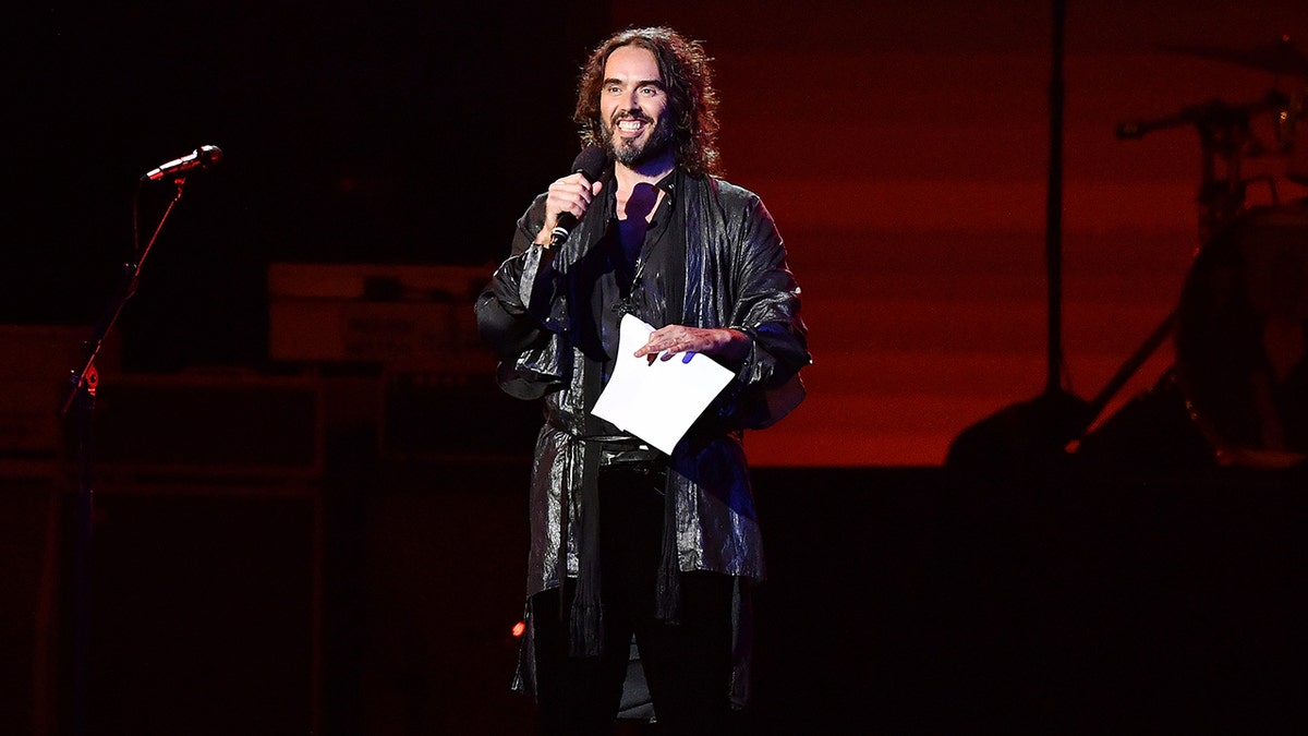 Russell Brand on stage