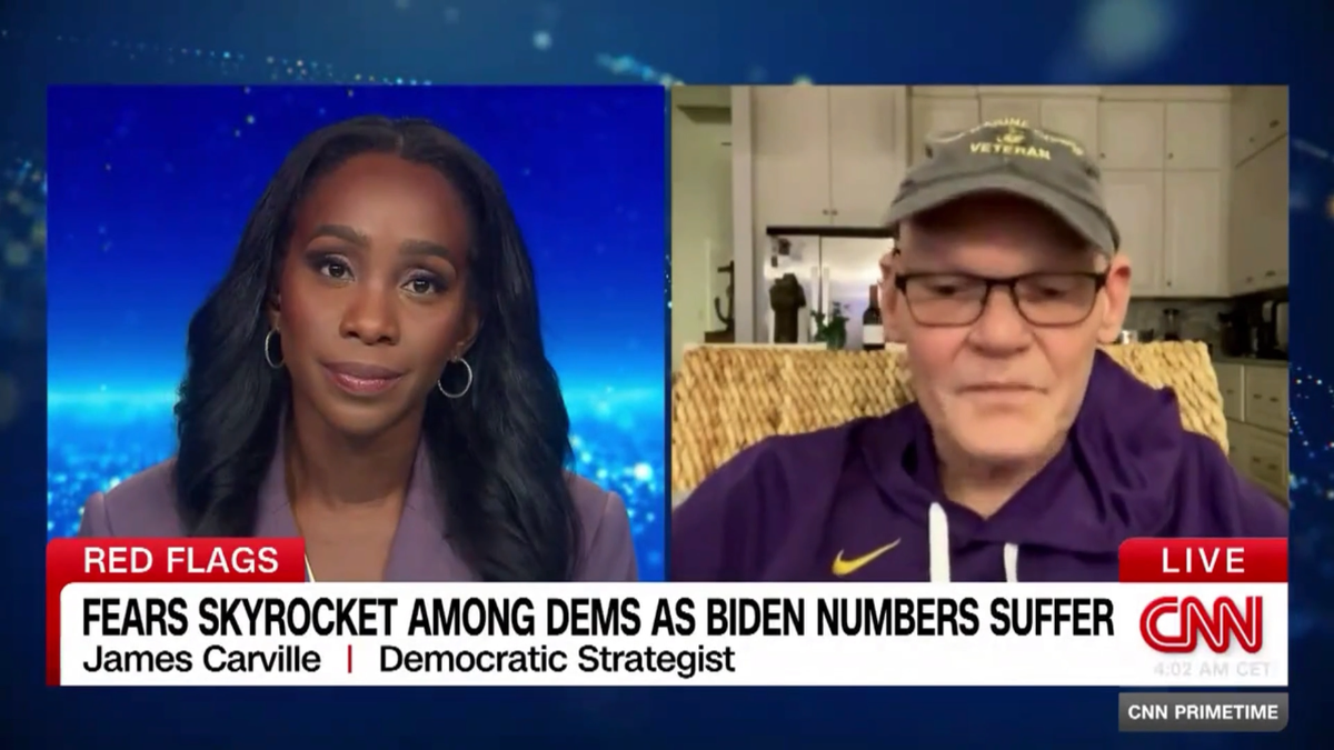 Democratic strategist James Carville sounded the alarm bell on CNN Thursday, telling the audience that President Biden's numbers are "not great."?