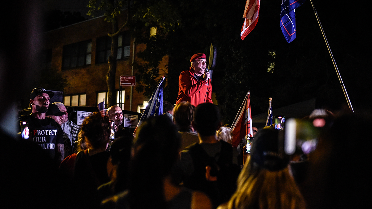 Sliwa protest Staten Island