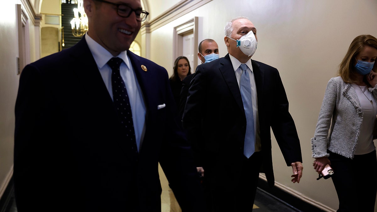Scalise heads to House Republican caucus meeting in Washington, DC