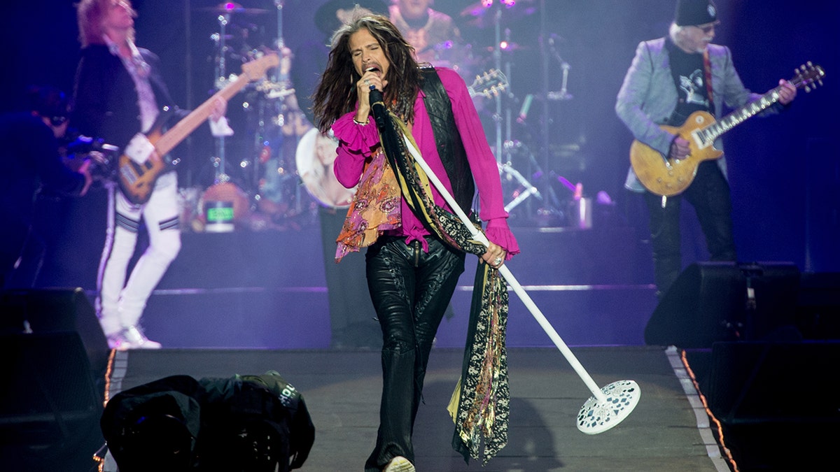 Steven Tyler performing on stage