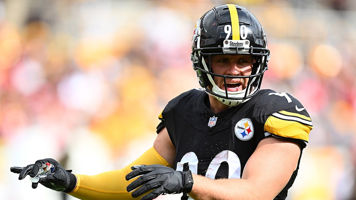 T.J. Watt in action during a Steelers game