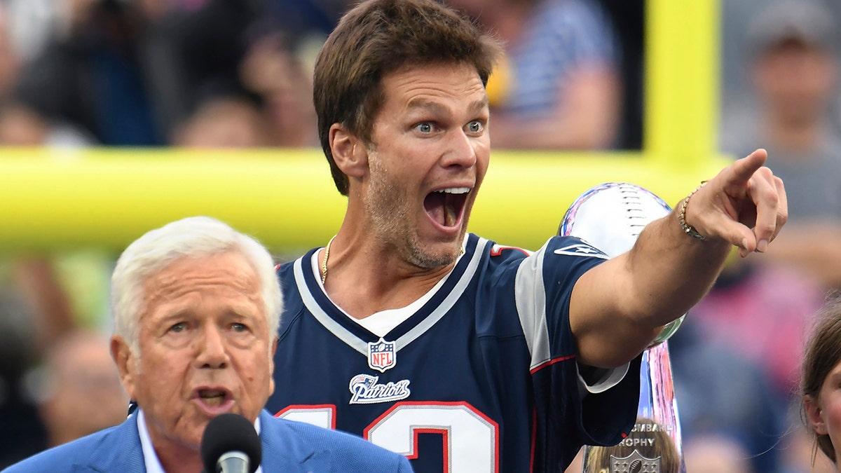 Tom Brady at the Patriots ceremony