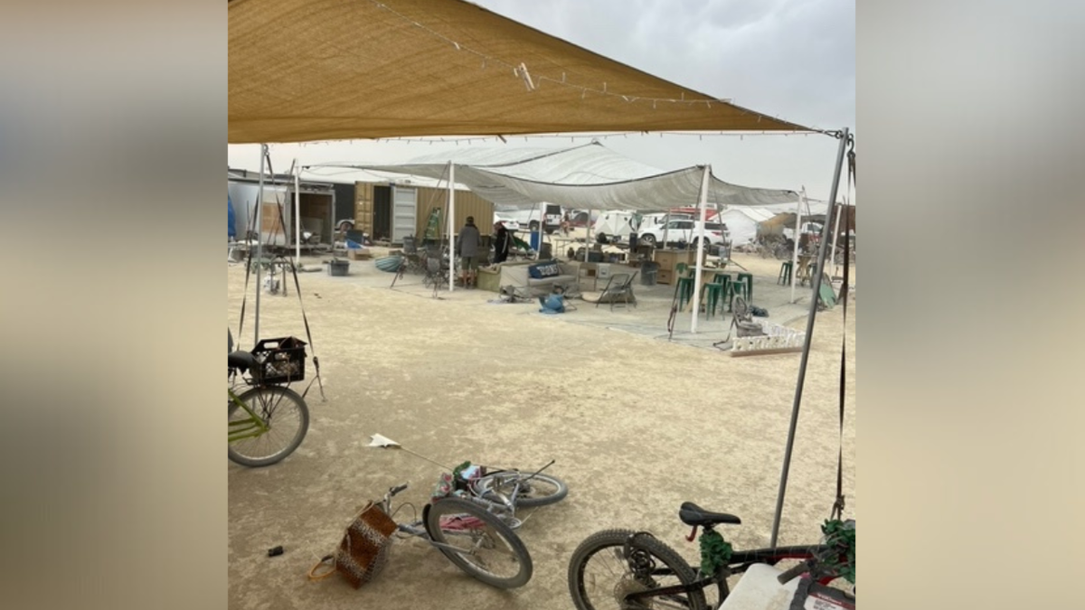 Burning man rain