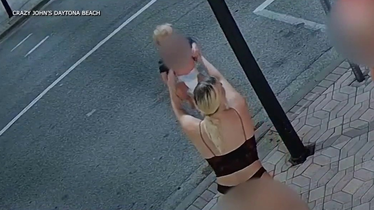 Florida suspect Brianna Lafoe seen on video swinging a baby