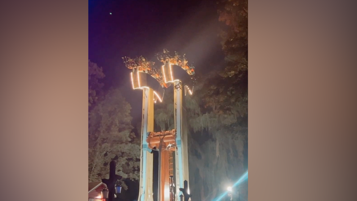 Guests on a Canadian amusement park ride are stuck