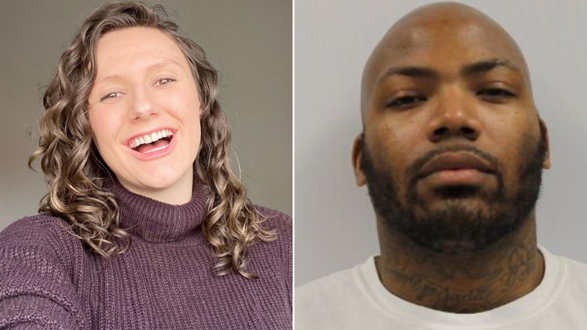 Side by side picture of Jason Dean Billingsley (R) in a booking picture and Pava Marie LaPere seen smiling in a sweater