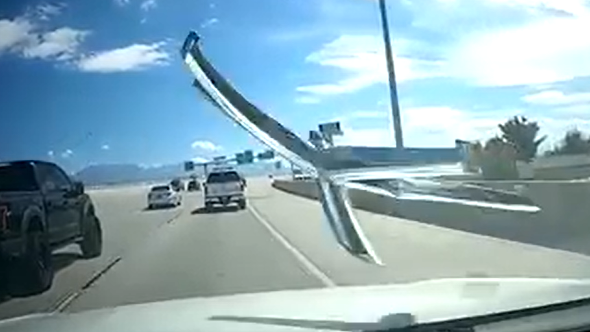 office chair flies through the air on Utah interstate