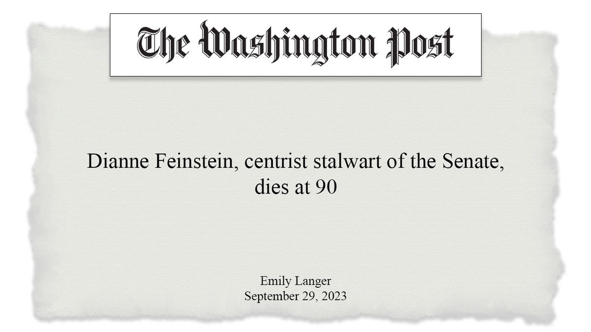 Washington Post Feinstein headline