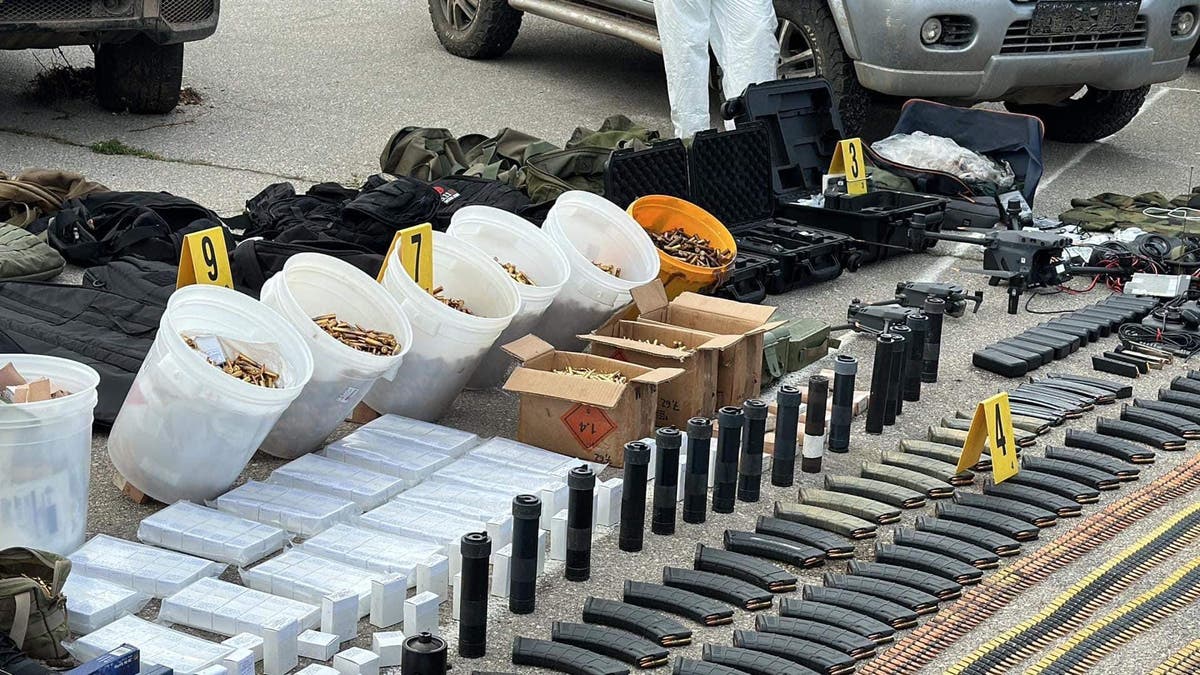 Kosovo police uncover weapons cache.